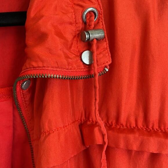 Eileen Fisher Silk Anorak Jacket Red Small INVS7 - Picture 6 of 12